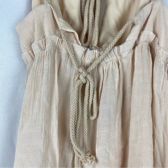 Vintage Melrose & Market Distressed Cream Mini Dress - Picture 6 of 6
